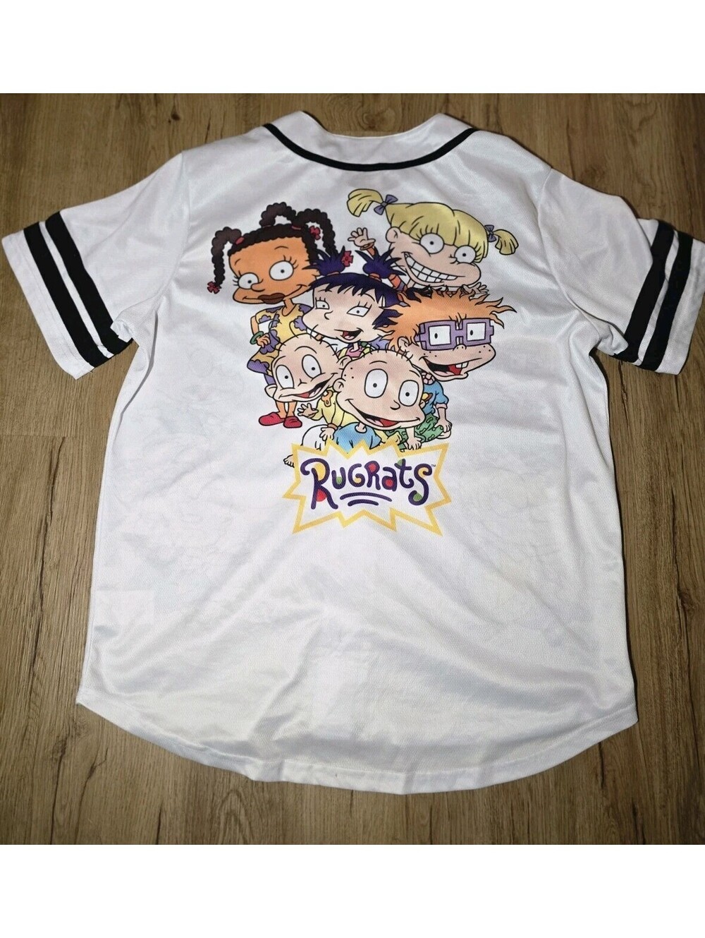Rugrats Nickelodeon Jersey Adult Extra Large White Up 100% Polyester